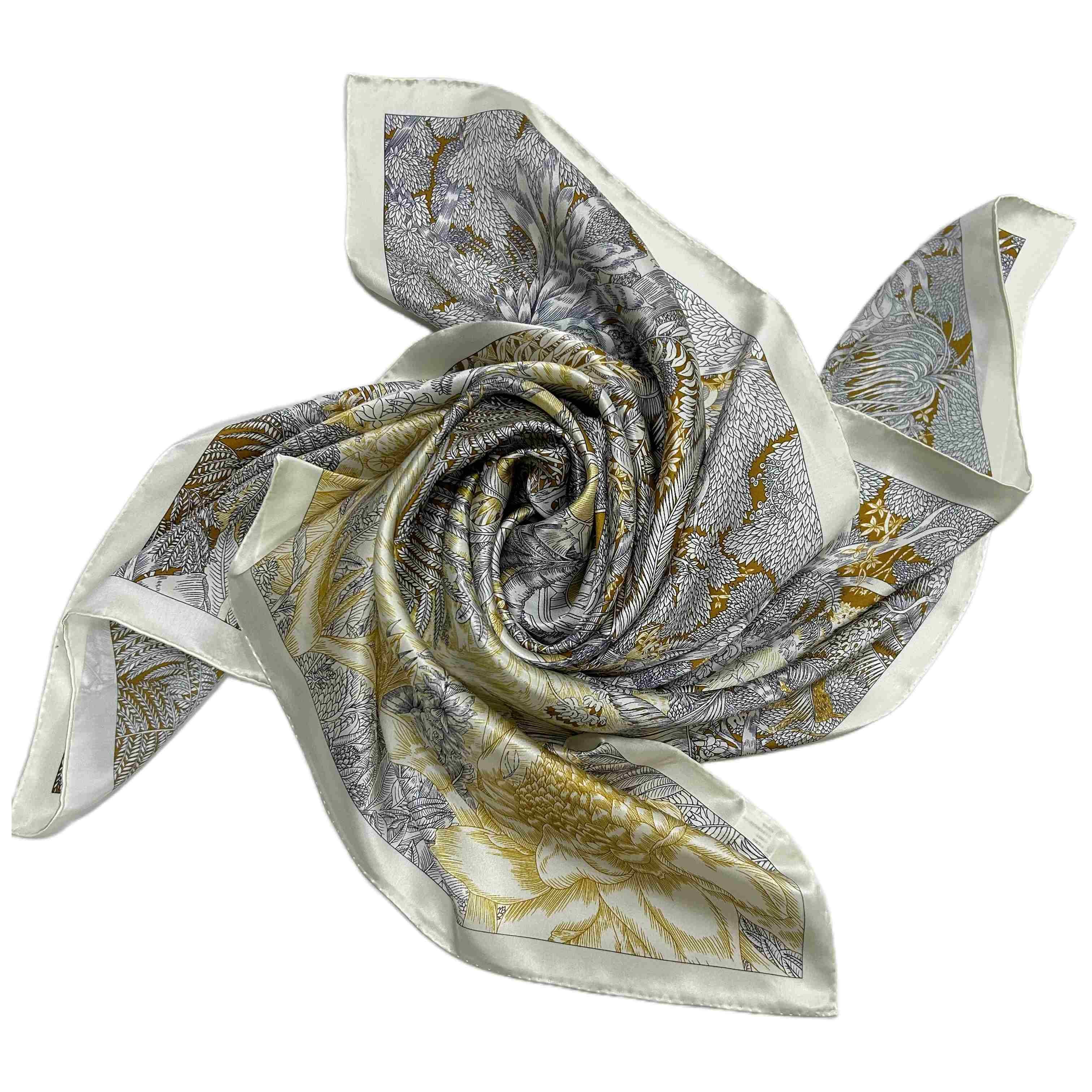 Factory Direct Plain Custom Logo Silk Scarves Digital Printed Woman Square Neck Scarf For Women