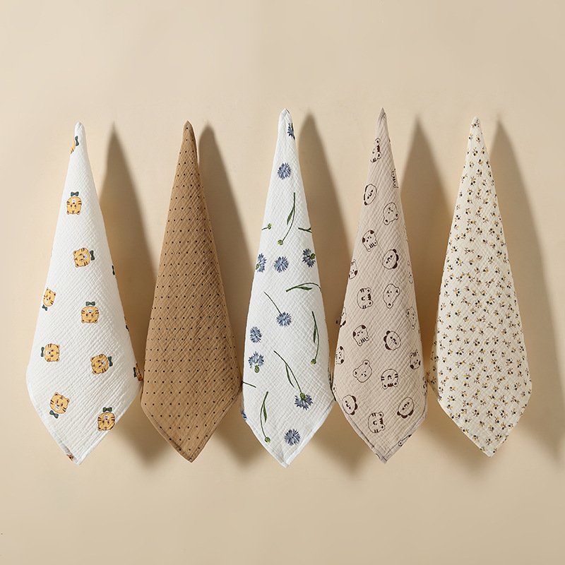 Infant Children Square Saliva Towel Baby Face Washing Handkerchief Toddler Household Water Absorbent Towel