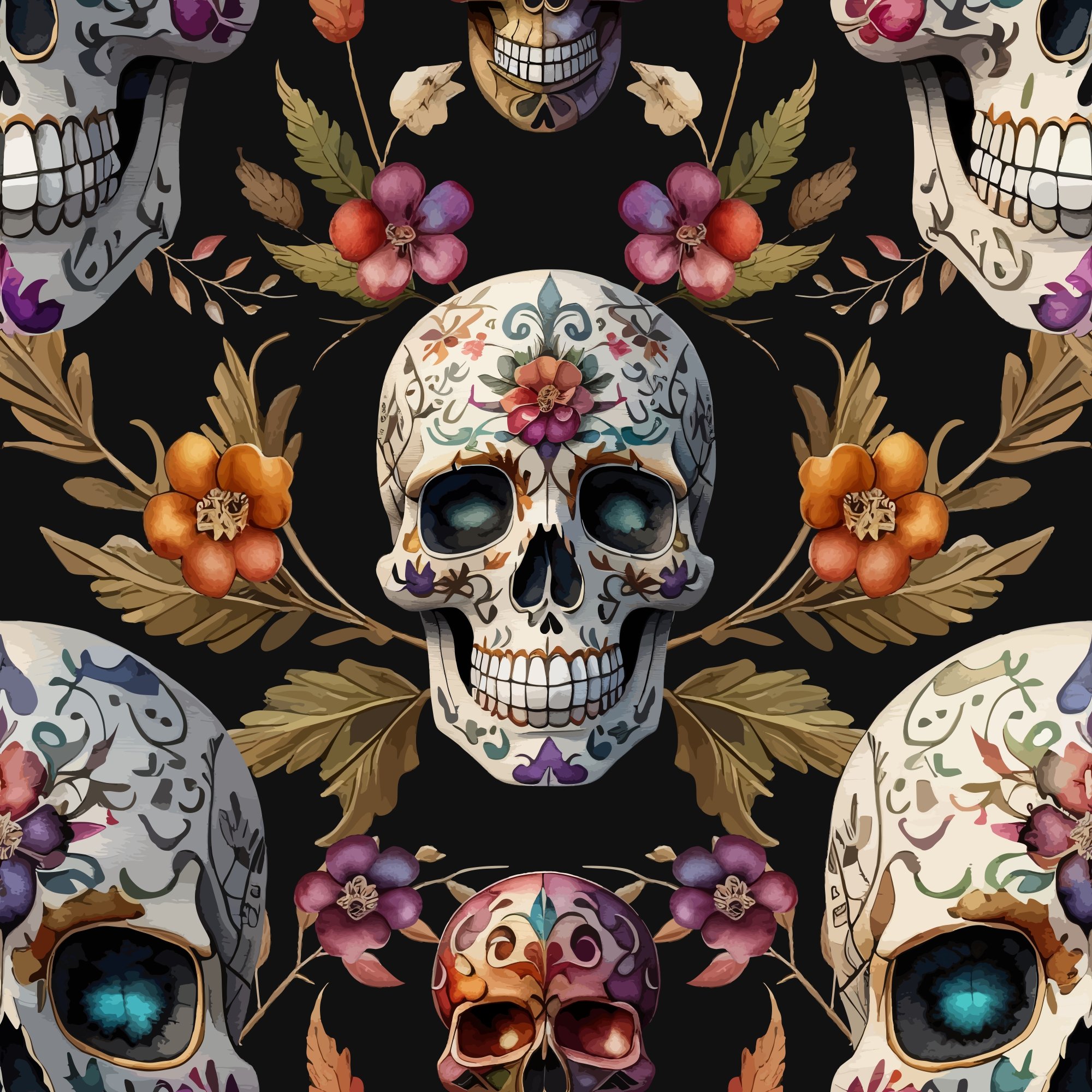 Comfortable Handkerchief Party Accessory Costume Decorations for Adults Skull Bandana