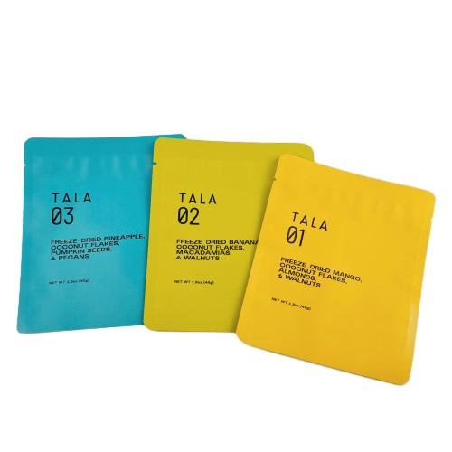 Small Size bags Packaging Heat Seal Three Side Seal Sachet Packing Mylar Pouch Sample Cosmetic Bags with Tear Notches