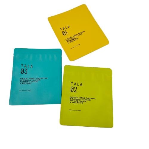 Small Size bags Packaging Heat Seal Three Side Seal Sachet Packing Mylar Pouch Sample Cosmetic Bags with Tear Notches