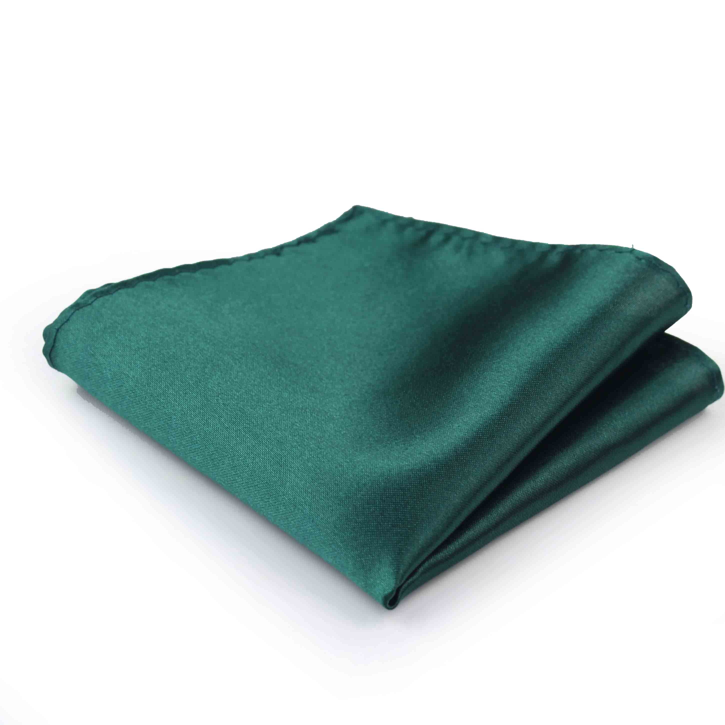 Solid Hankie Polyester Satin Pocket Square Business Tuxedo Wedding Tie Men Handkerchief Accessory
