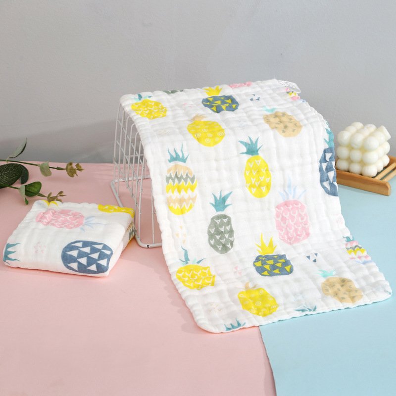 Baby Saliva Towel Cotton Six Layer High Density Gauze Children's Handkerchief Square Towel Baby Feeding Face Washing Towel