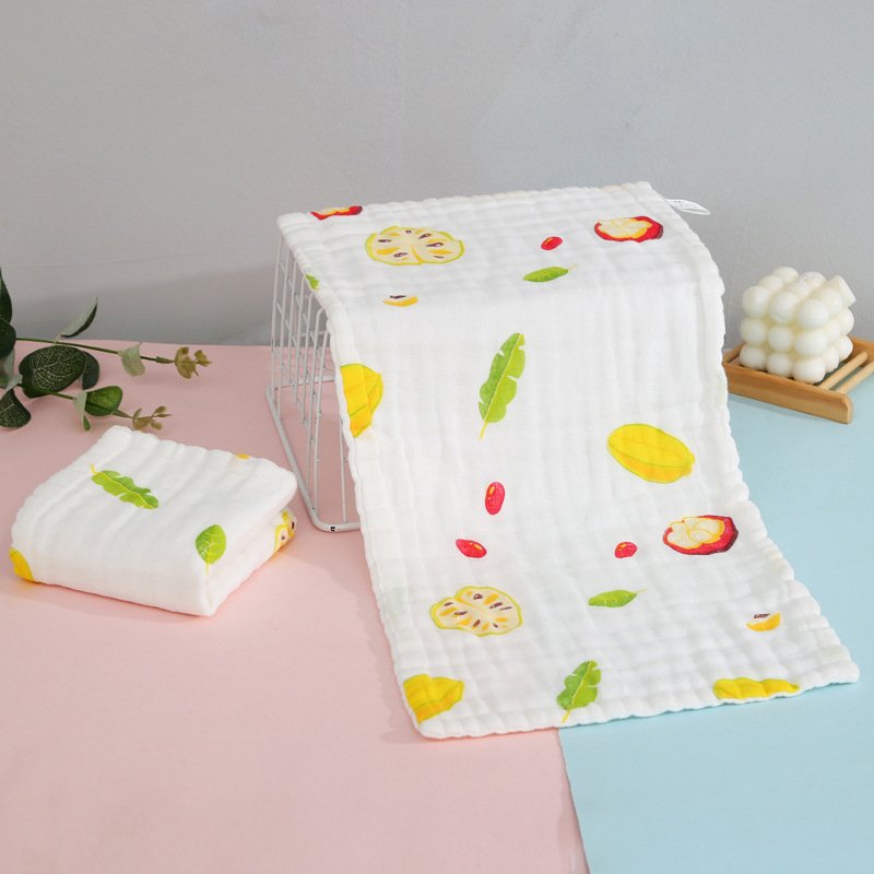 Baby Saliva Towel Cotton Six Layer High Density Gauze Children's Handkerchief Square Towel Baby Feeding Face Washing Towel