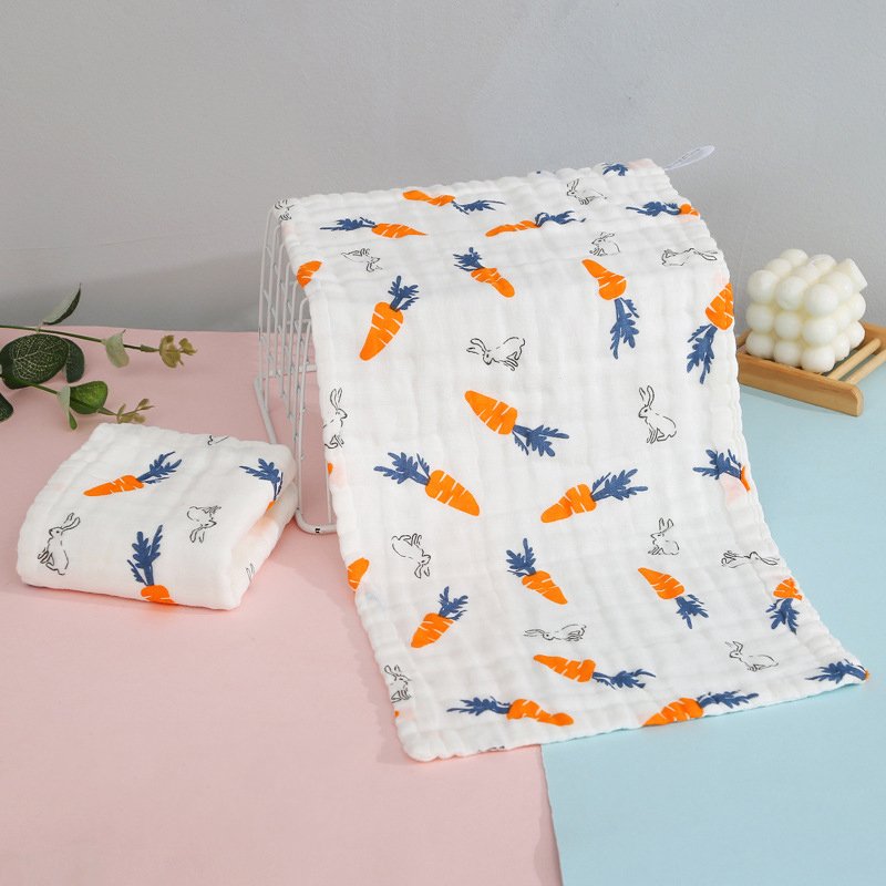 Baby Saliva Towel Cotton Six Layer High Density Gauze Children's Handkerchief Square Towel Baby Feeding Face Washing Towel