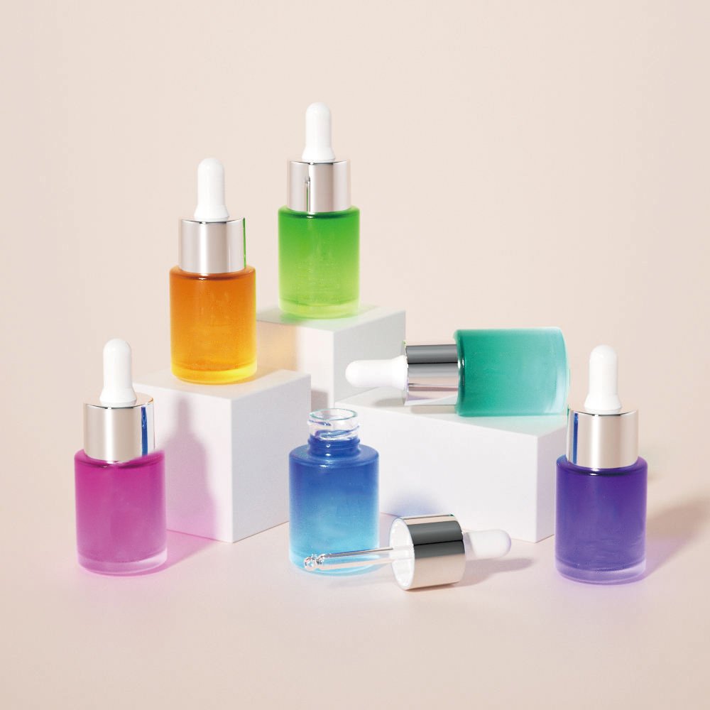 Wholesale Luxury 20ml 30ml Essential Oil Clear Glass Dropper Bottle 30ml 50ml Skincare Serum Bottle With Dropper