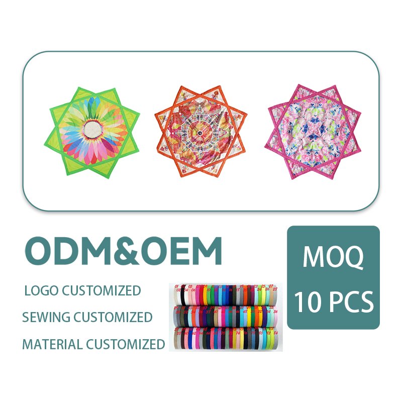 Original Christmas Design Dapo Star Spinning Cloth Double-side Print Flowstar Lycra 26" Handkerchief Flyper For Raver
