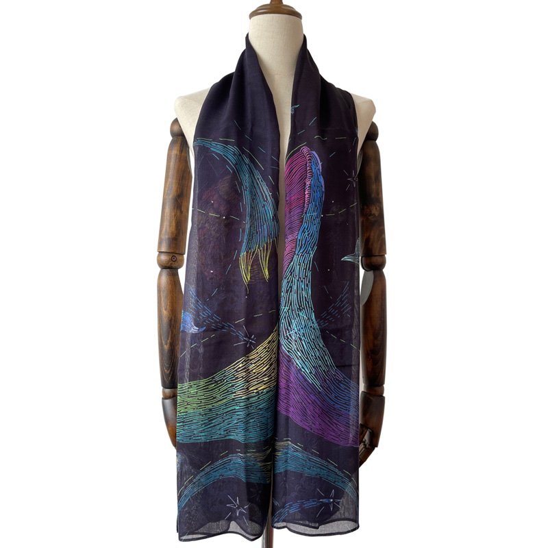 custom design printed modal silk made head handkerchief large bandana scarf for women