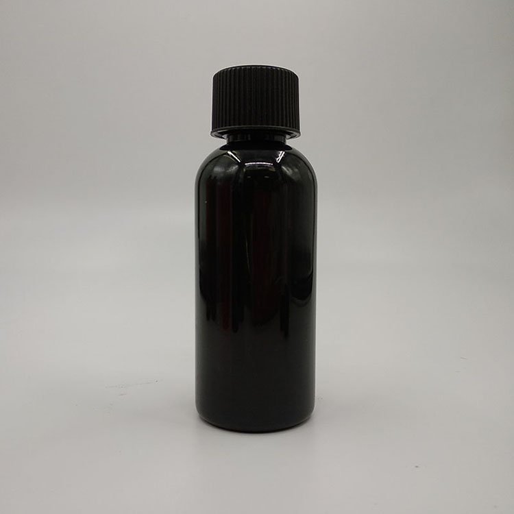 60ml 2oz Black Glossy Plastic Bottle With Screw Cap BPA Free