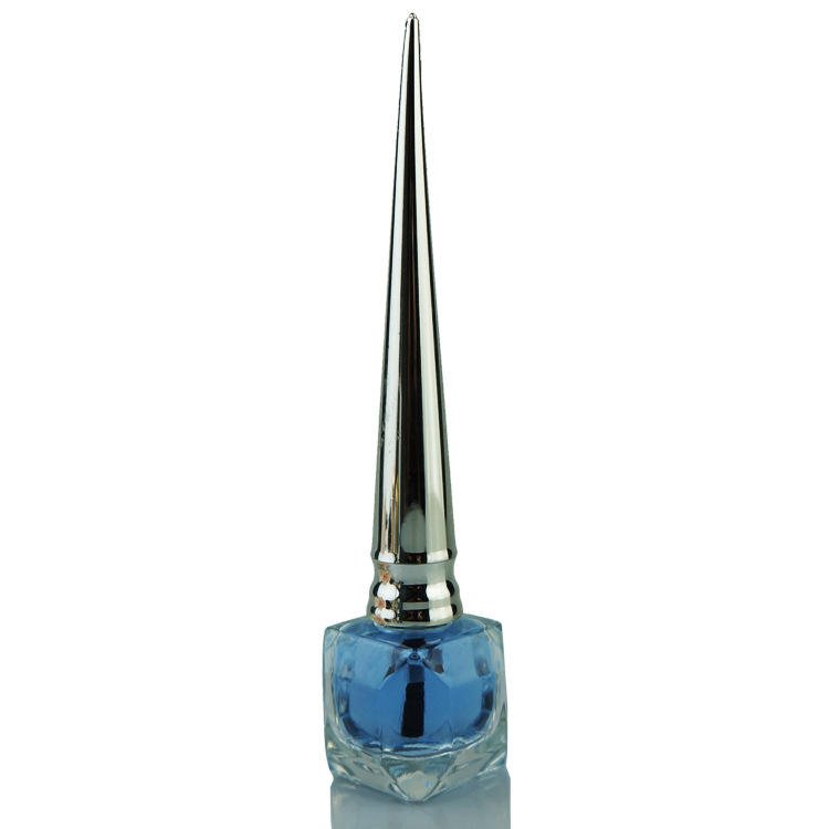 Custom Logo Luxury Reusable Uv Gel Polish Container Square 10ml 15ml Empty Glass Nail Polish Bottle