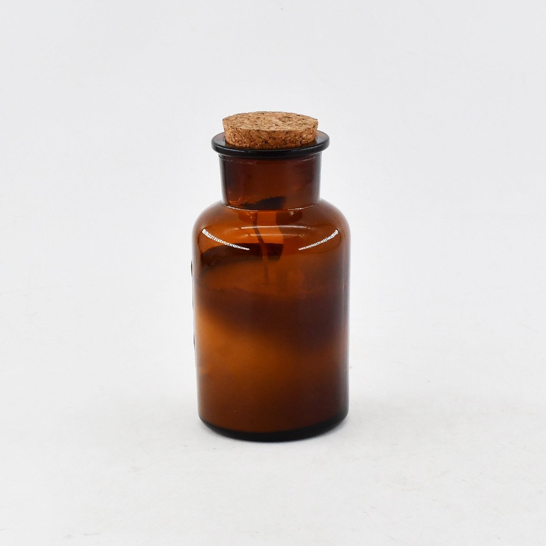 Apothecary Jar 30ml 50ml Amber Glass Laboratory Pharmacy Apothecary Jar Reagent Bottle With Glass Stopper