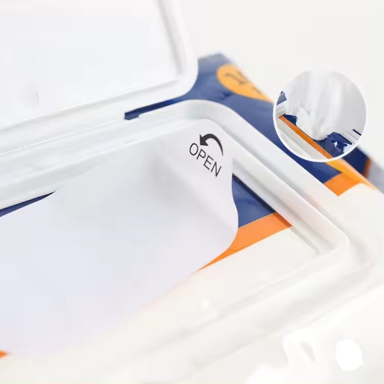 Custom Printing Supplier Die Cut Paper Private Label Waterproof Adhesive Sticker Labels for Wet Wipes Tissue Packaging