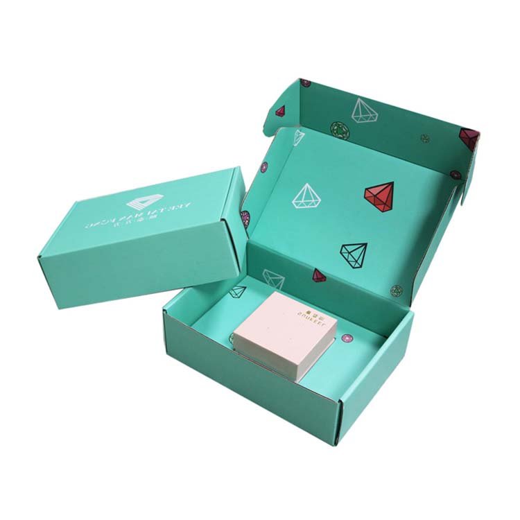 Customized Personalized 10 X 10 Cm Mini Small Blue Shipping Boxes