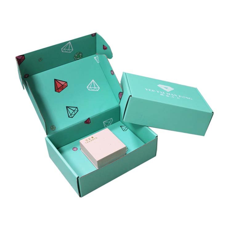 Customized Personalized 10 X 10 Cm Mini Small Blue Shipping Boxes