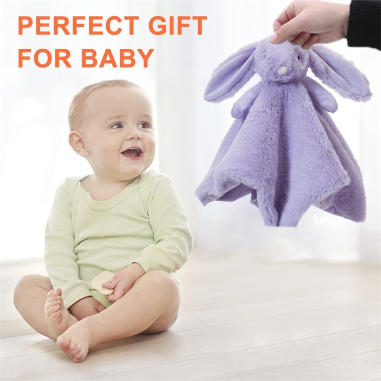 Custom New Arrival Soft Comfortable Baby Security BlanketDoll Baby Soothe Doudou Comforter Newborn Towel Bunny Baby Comforters