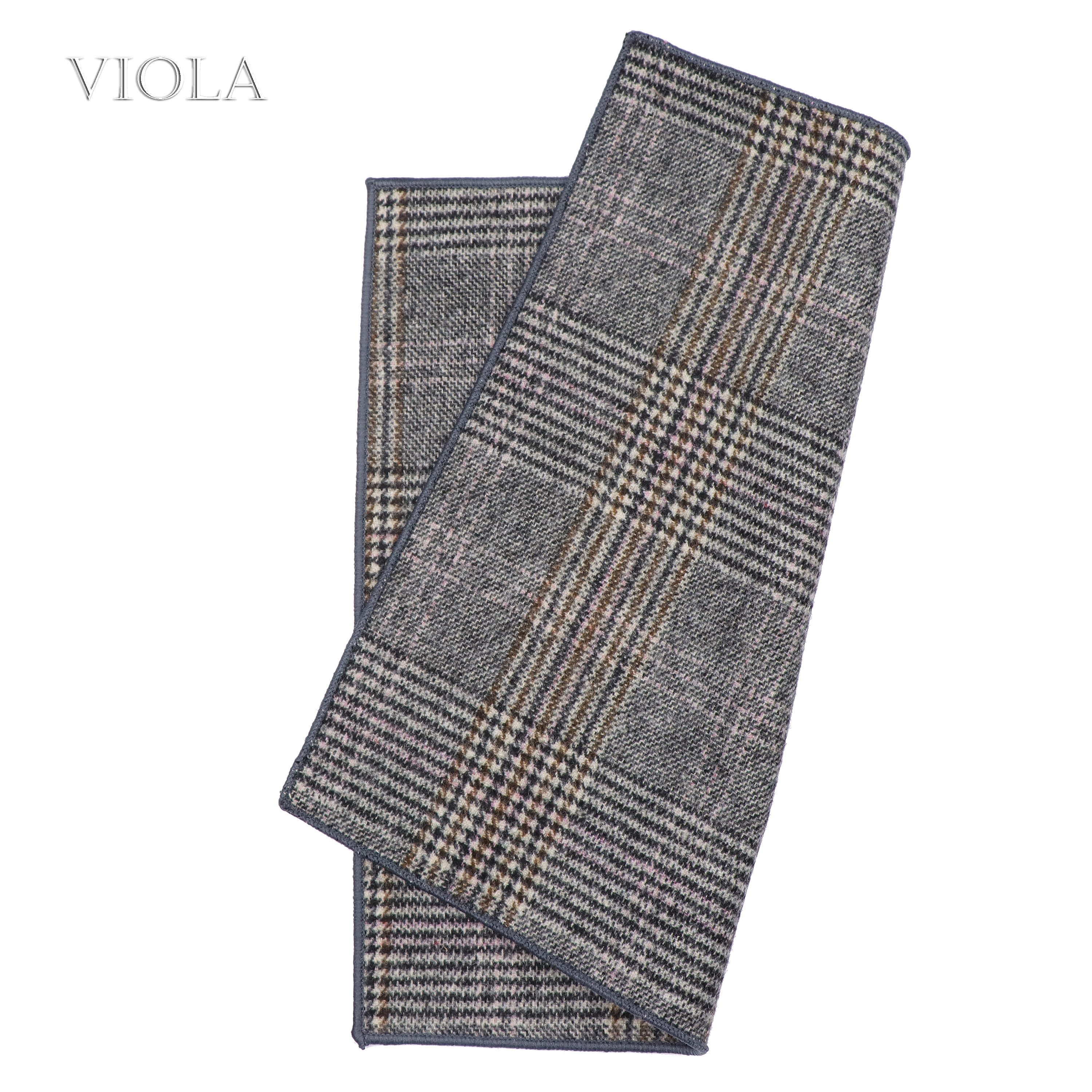 Classic Plaid Striped Soft 50%Wool Cashmere Pocket Square 24cm Men Suit Hanky Party Handkerchief Tuxedo Tie Matching Winter Gift