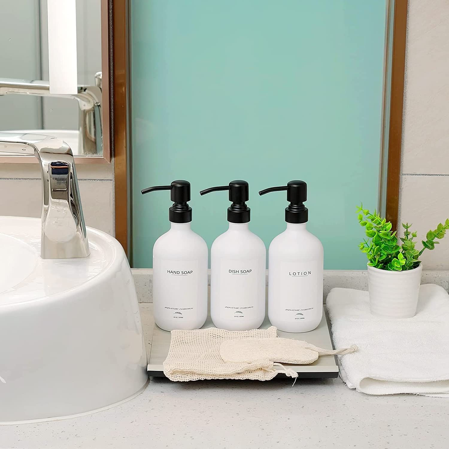 Shampoo Dispenser for Shower Wall Drill Free Shower Soap Dispenser Wall Mount with Waterproof Labels