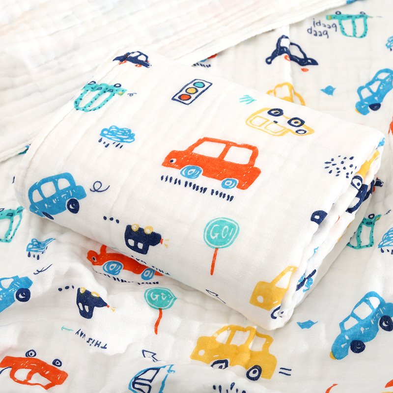Soft Baby 100% Cotton Absorbent Gauze Kindergarten Washcloth Baby Towel 6 Layers swaddle cloth