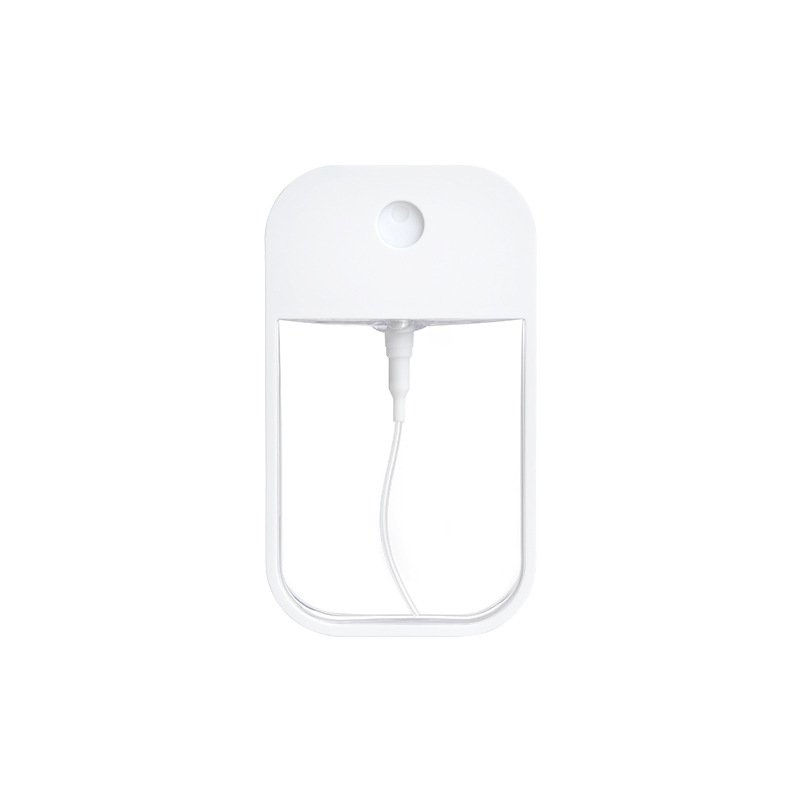 High quality card perfume bottle 40ml 50ml label maker oem logo plastic spray bottle for travel cosmetics packing