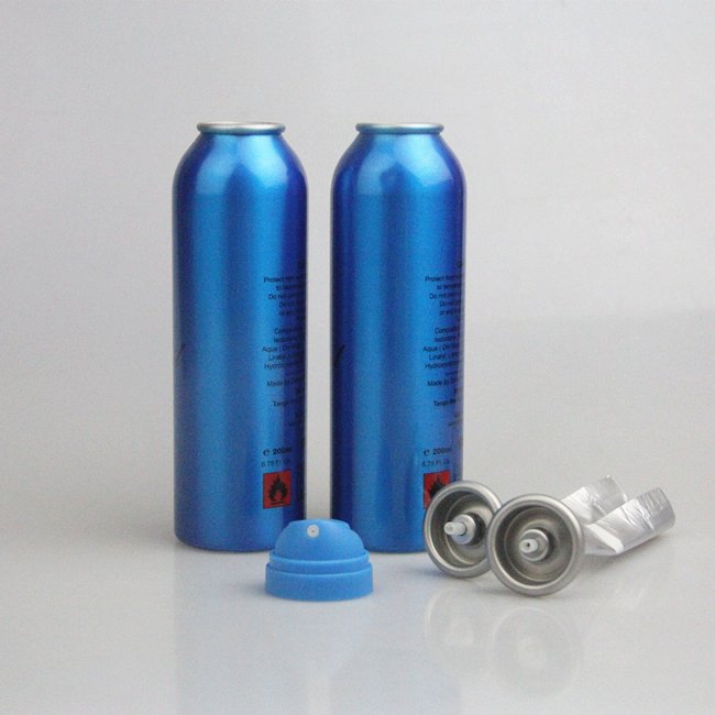 Aluminum Aerosol Spray Can 250ml Black Perfume Spray Bottle