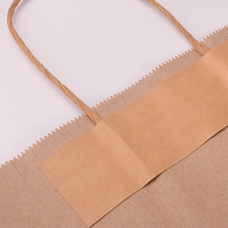 HDPK Eco-friendly Versatile Nature Color White or Brown Kraft Paper Bag with Twisted Paper Rope Handle for Promotional Items
