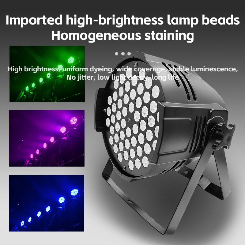 54 * 3w RGB floodlight Wedding DMX wash 3-in-1 standard light 54x3w 54 stage par light stain lamp spotlights