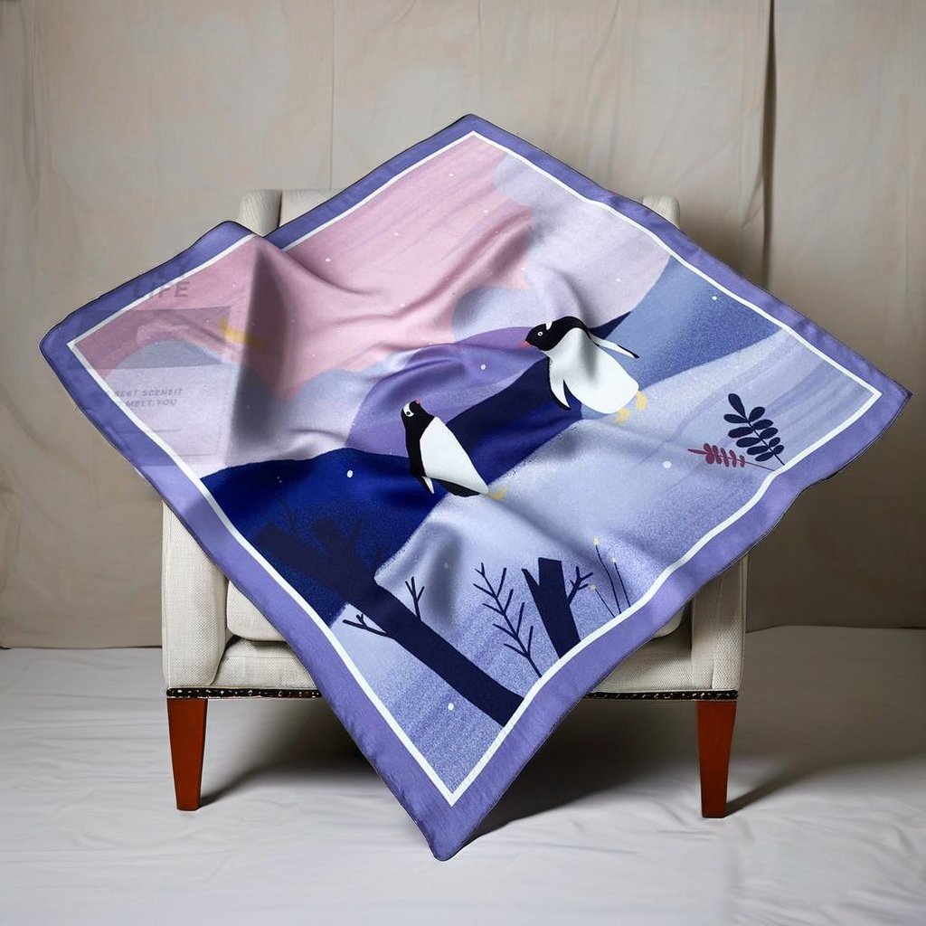 Silk custom heavy silk scarf to figure custom cotton handkerchief towel