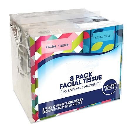Best Selling Good Quality On Sale virgin wood pulp 2ply customized logo size packaging for Purse Pocket Car- Facial Tissues