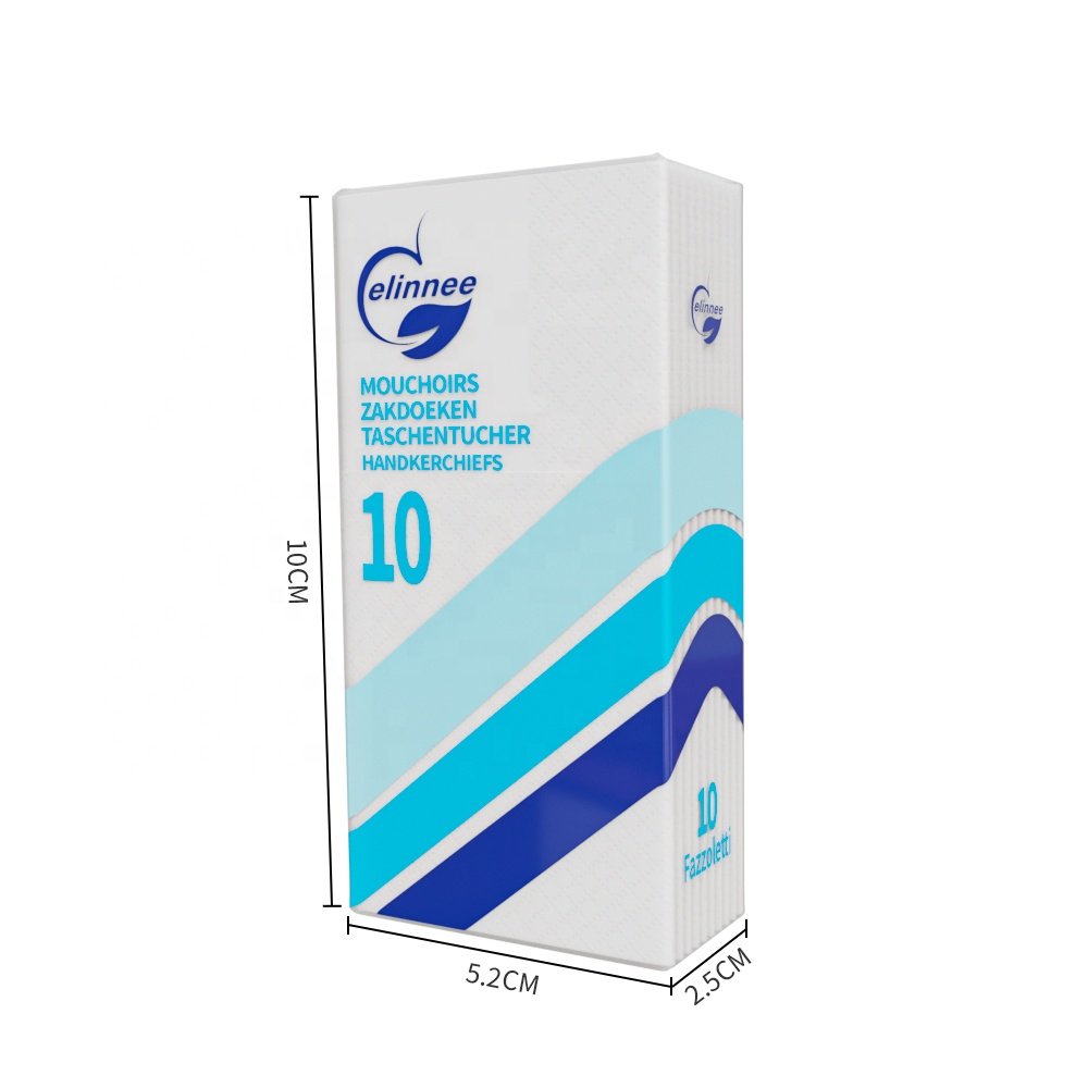 factory price Wholesale 10 sheets travel pack size tissue facial pocket tissue handkerchief