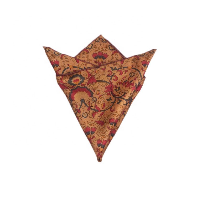 Vintage Luxury Mens Real Silk Handkerchief Multicolor Optional Screen Printing Paisley Handkerchiefs