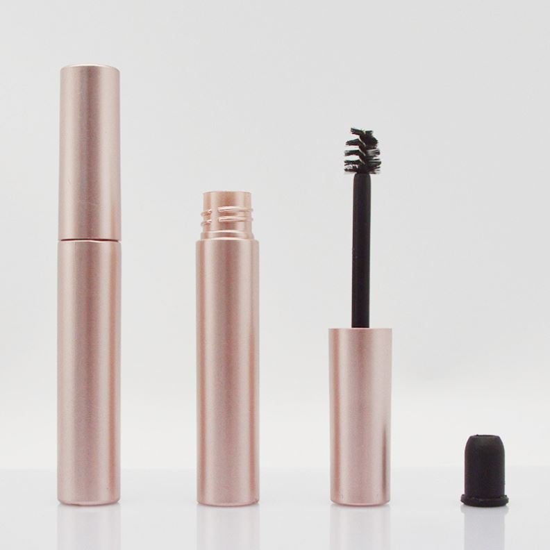 Empty Eyelash Mascara Tube with Brush Custom Gold Mascara Wand Tubes Silk Screen Printing