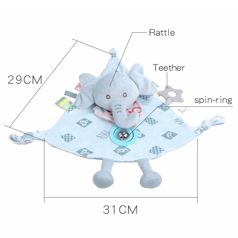 B088 New animal modeling pearl comfort towel baby lovely Plush triangle towel