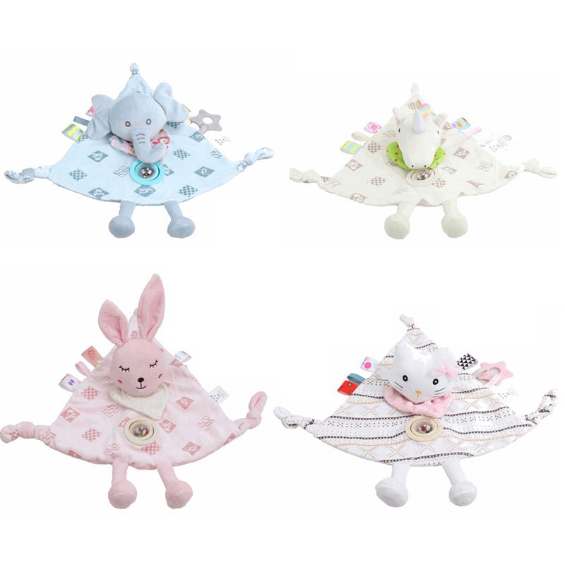 B088 New animal modeling pearl comfort towel baby lovely Plush triangle towel