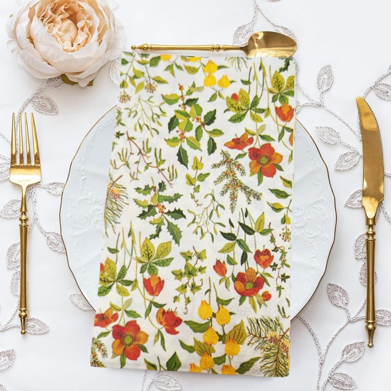 Factory Custom Disposable Handkerchief Decoration Guest Bathroom Wedding Birthday Print Paper Napkin With Logo