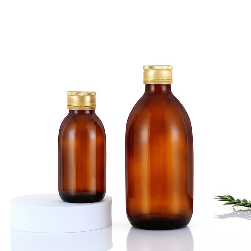 Manufacturing 100ml 125ml 150ml Cough Syrup Glass Lean Bottle Medicine Liquid Oral Container