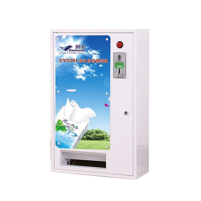 Coin Operated Mini Tissue Handkerchiefs Paper Vending Machine for sale