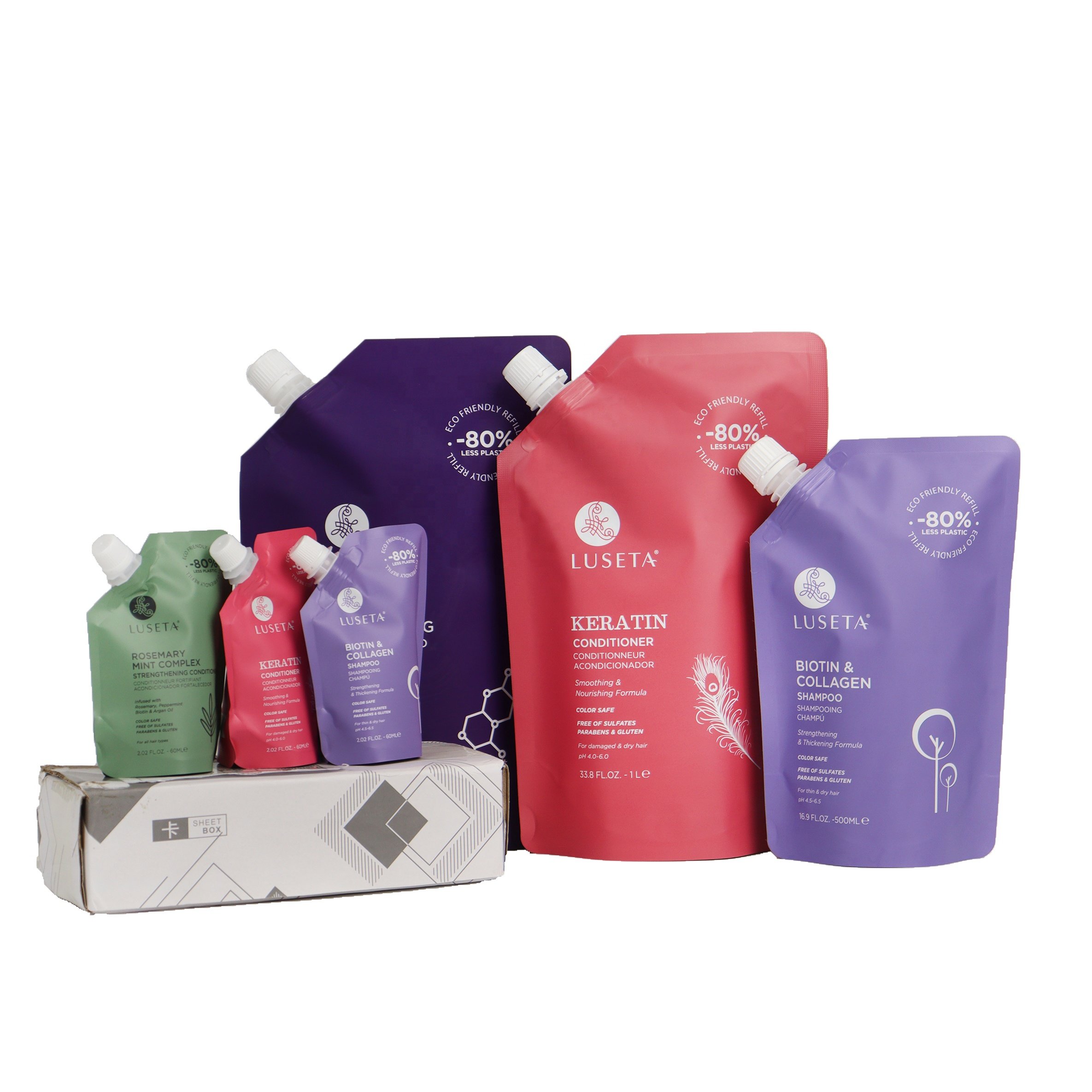 50ml 200ml 500ml Custom Printing Plastic Liquid Recyclable Spout Pouch Packaging Doypack Food Grade Drink Squeeze Bags Juice