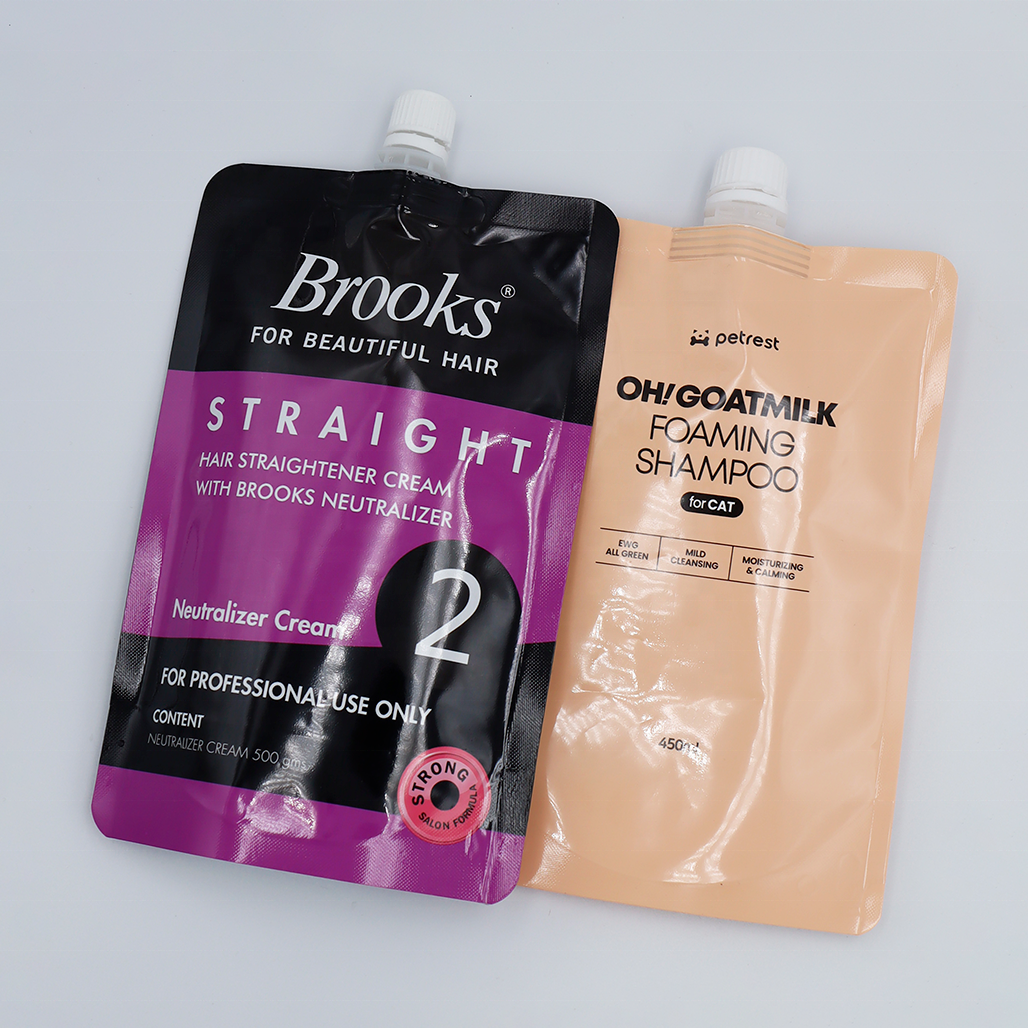 50ml 200ml 500ml Custom Printing Plastic Liquid Recyclable Spout Pouch Packaging Doypack Food Grade Drink Squeeze Bags Juice
