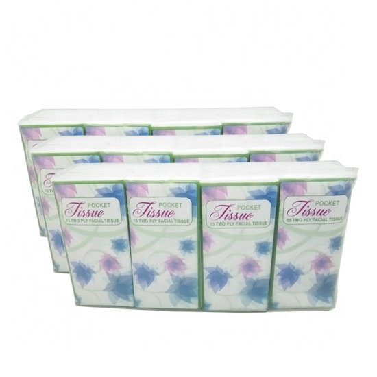 Factory OEM Wholesale Cute and Exquisite Packaging Handkerchief 1/2/3/4 ply Cleaning Mini Facial Pocket Tissue Paper
