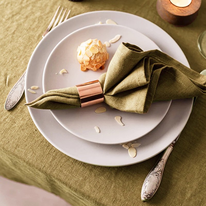 Olive Green Cloth Napkins Custom Cocktail Kitchen Dinner Christmas For Wedding Party Restaurant Cotton Linen Fabric Table Napkin