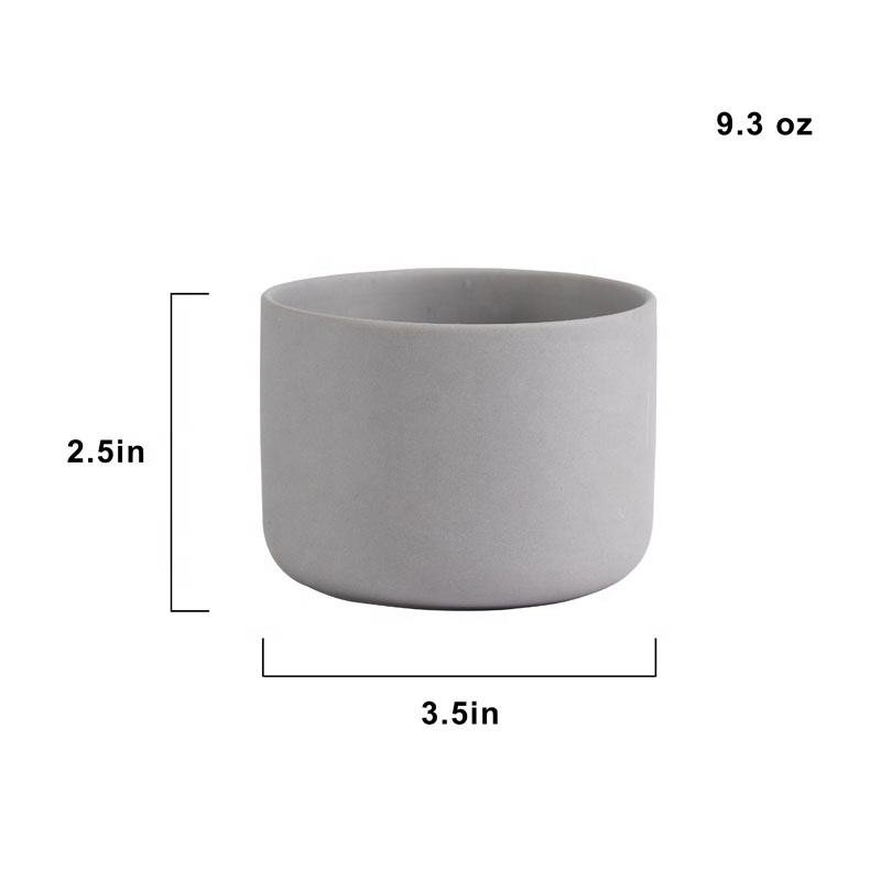 Unique Shape 10 Oz Custom Nordic Matt Soy Wax Small Foot Round Candle Vessels Colorful Ceramic Candle Jars