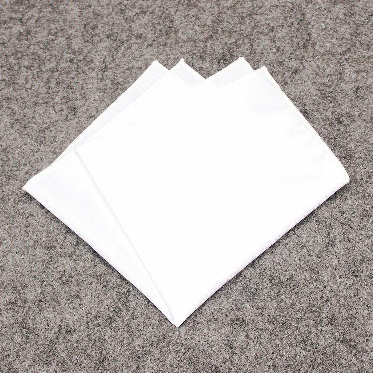 china custom logo silk jacquard baby 100 cotton white embroidered handkerchief