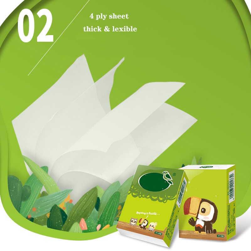 High Quality Mini Facial Pocket Tissue Paper Handkerchief Napkin Factory Custom Handkerchief Tissue