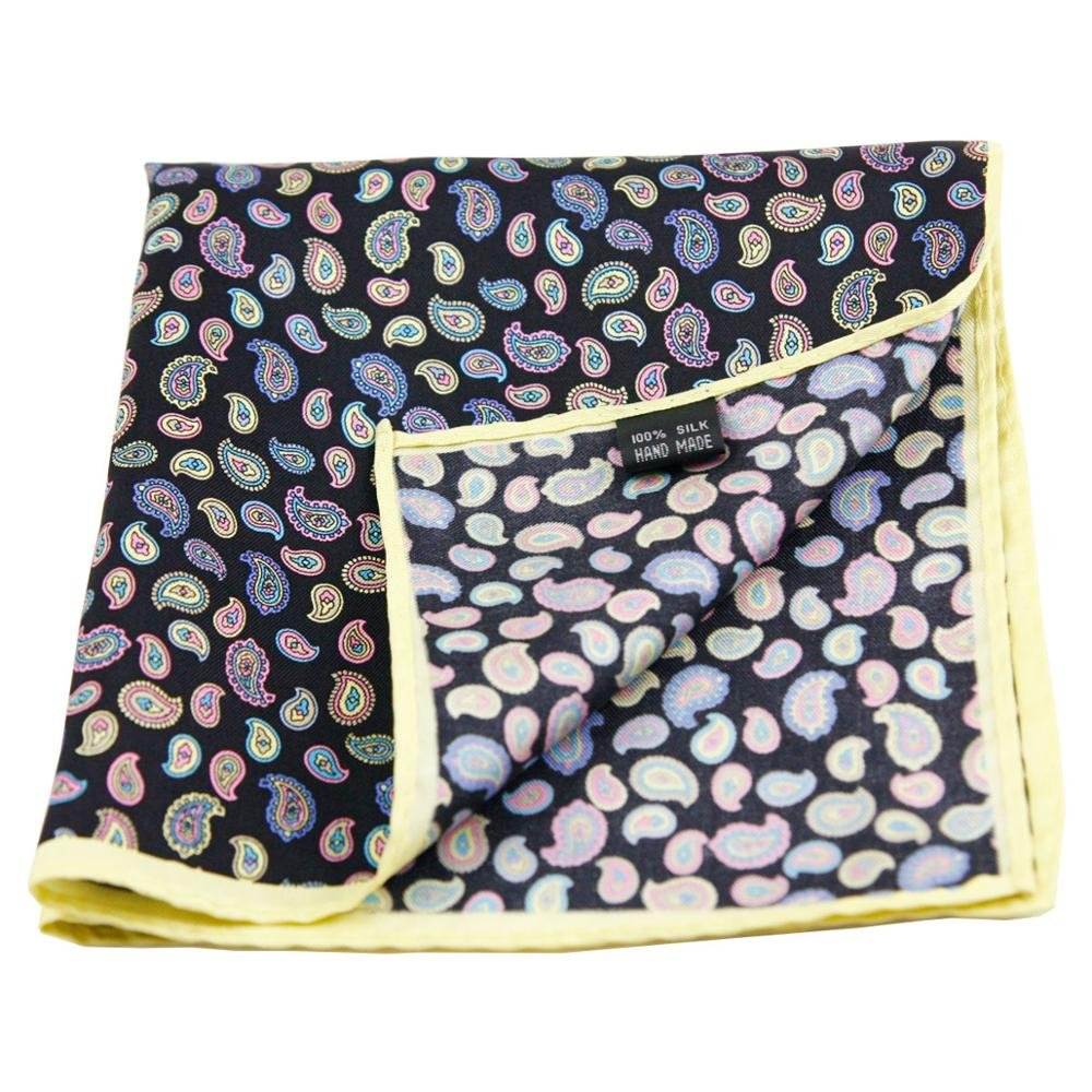Men And Ladies Custom Printed Silk Pocket Square 100% Silk Handkerchief