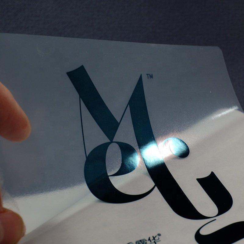 Custom Waterproof Vinyl Transparent label Adhesive Sticker Logo Design Print Sticker cosmetic plastic bottle labels