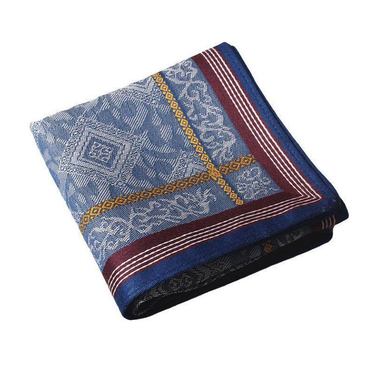 43cm Vintage Cotton Handkerchief Floral Print Luxury Paisley Men Pocket Square Scarf