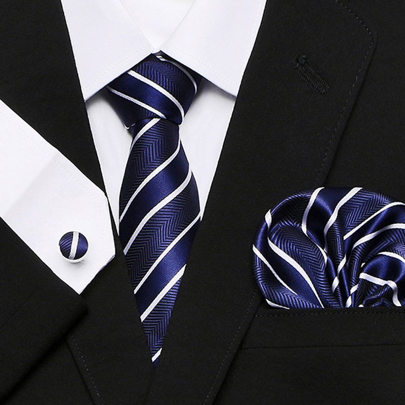 Fashion Neckties with Pocket Square Casual Dot Men Ties and Hanky Set Party Men Bow Tie Set Handkerchief Set