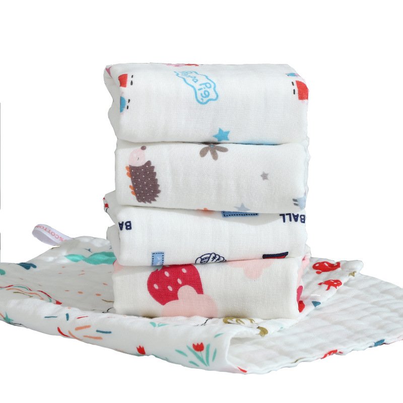 Baby 6 Layers Soft Muslin Cotton Soft Newborn Towel Washcloth Multi Functional Handkerchief Face Towel