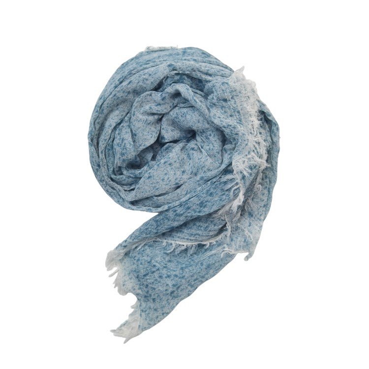 Custom Dip-dye colored dot modal voile cotton hijabs muslim women tassel shawl knit hair scarves viscose turbans for ladies 2024