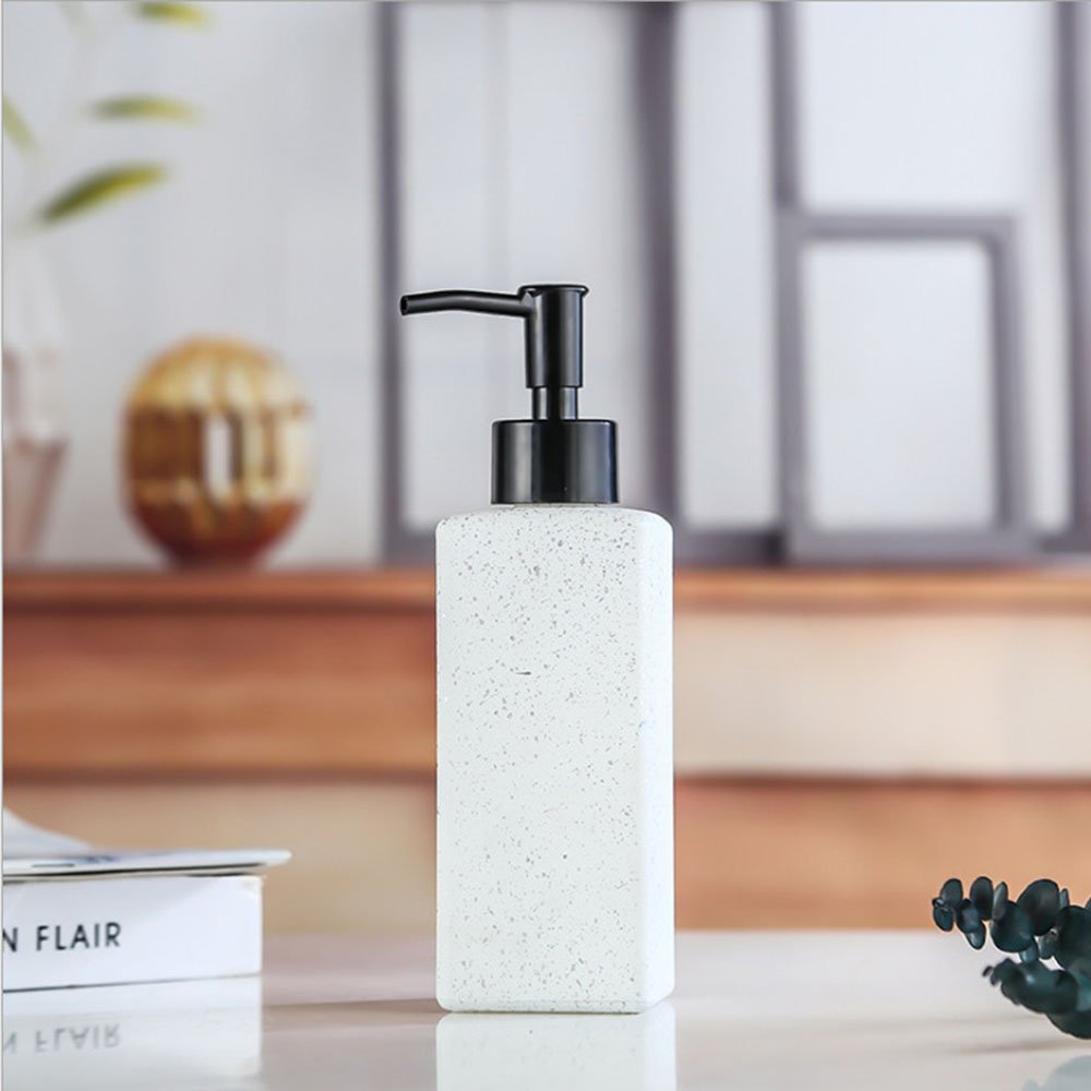 Simple Design 350ml Glass Bathroom Container Shampoo Lotion Conditioner Bottle with Pump Cap 12oz